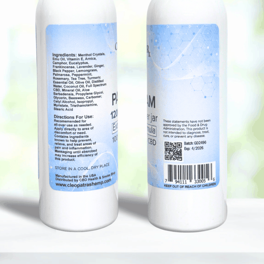 Cleopatra 12,000mg Pain Cream 4oz - High potency formula for fast pain relief, ideal for athletes and chronic pain sufferers.