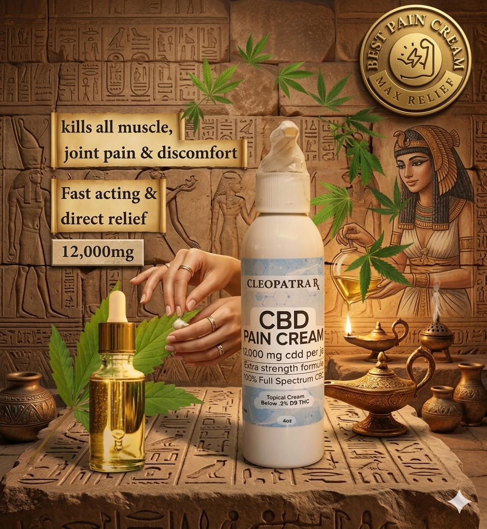 Cleopatra- 12,000mg 3.2oz🌿 Pain Cream - Cleopatra