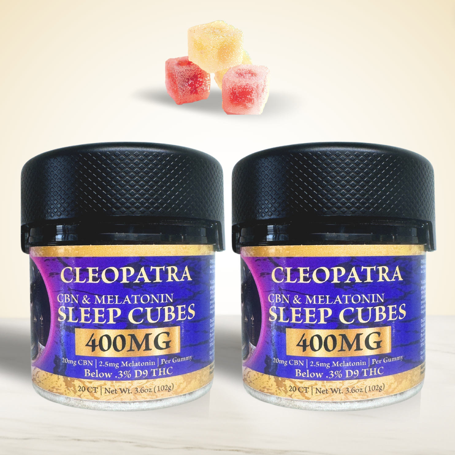 Cleopatra- Sleep Cubes 400mg CBN & 2.5mg Melatonin - Buy Rite Acc