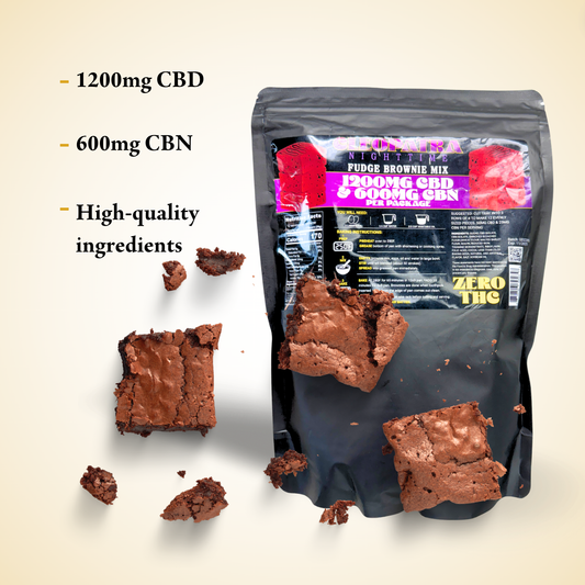 Cleopatra- Night-Time Fudge Brownie Mix 1200mg CBD & 600 CBN - Buy Rite Acc