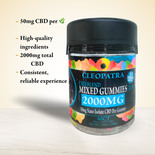 Cleopatra- 2000mg CBD nano Gummies - Buy Rite Acc